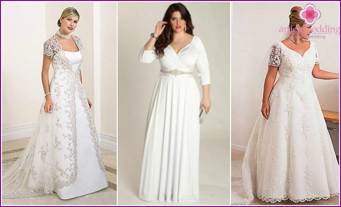 Elegant dresses for wedding to full girls