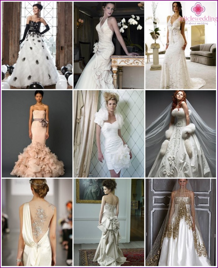 Options de finition de robe de mariée