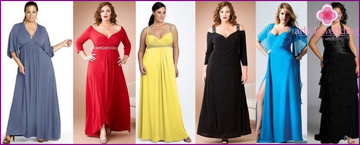 Dresses for a wedding celebration for obese girls