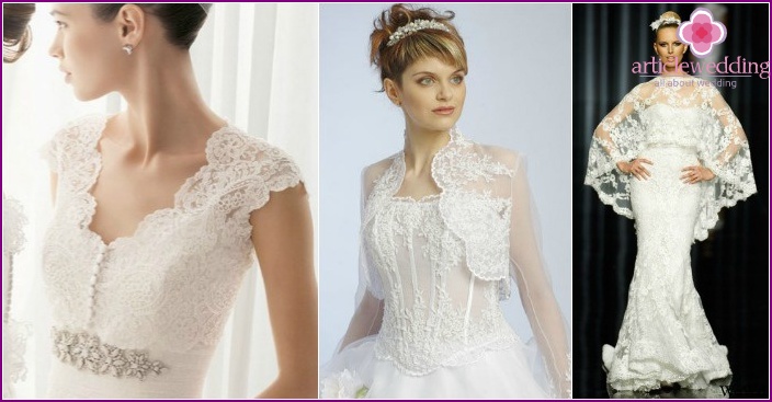 Openwork wraps for brides