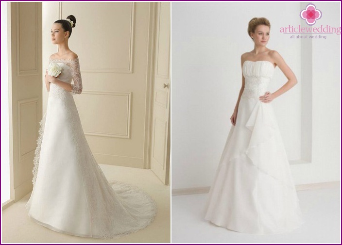 Elegant wedding dresses for short brides