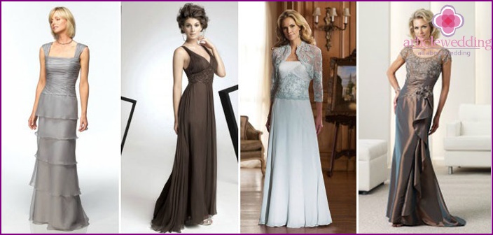 Long elegant wedding dresses for mothers