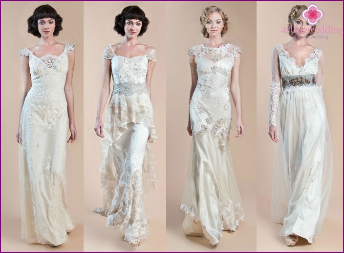 Photos of dresses from the designer Badgley Mischka