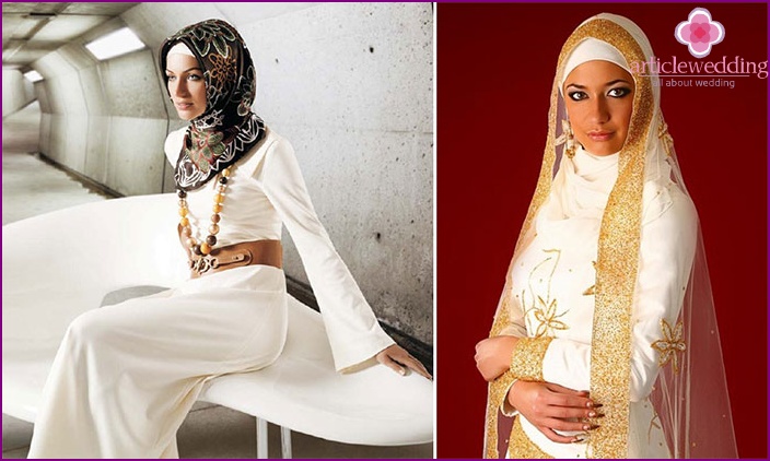 Muslimischer Hochzeitskleidungsstil
