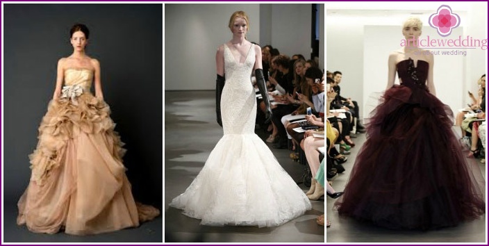 Photo of designer clothes for a wedding by Vera Wang