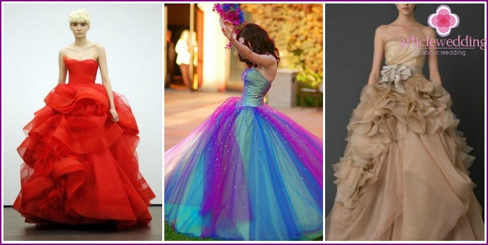 Dresses of various colors
