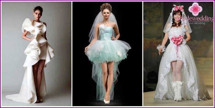 Originální styly svatebních šatů