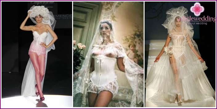 Foto erotiska kläder för bröllopet