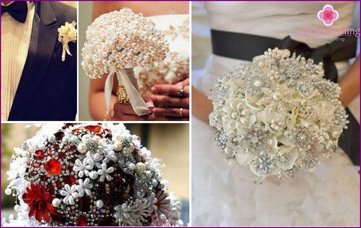 Bridal bouquet with beads
