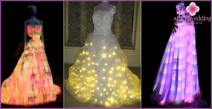 LED bröllopsklänning