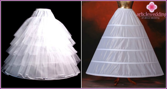 Photo of voluminous elements of lush wedding dresses