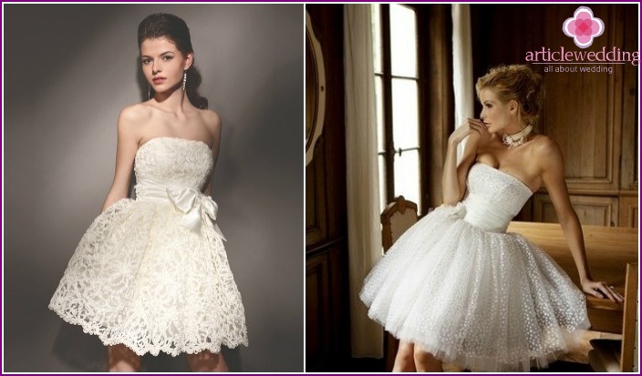 Photo of cropped lush wedding dresses