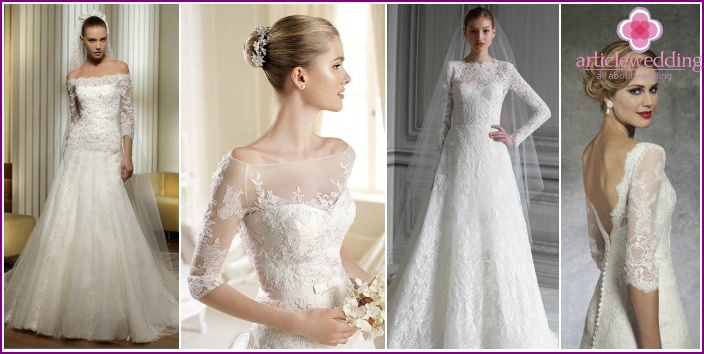 Photo of lush wedding dresses with sleeves