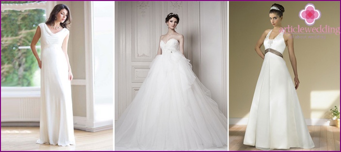 Wedding dresses for expectant mothers
