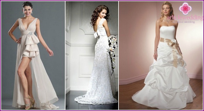 Boucles pour robes de mariée de différentes longueurs