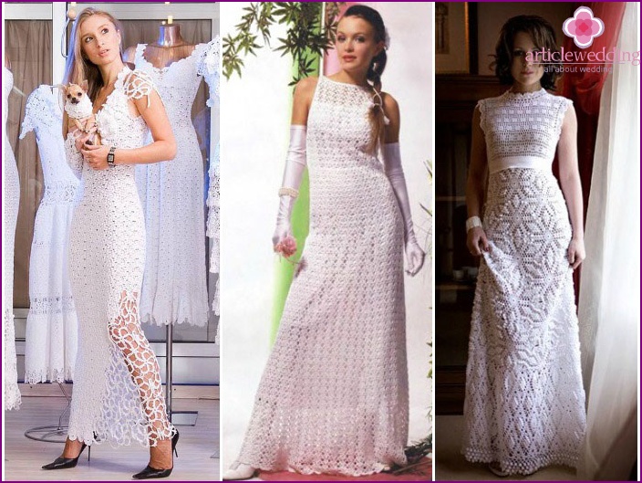 Do-it-yourself knitted wedding dresses