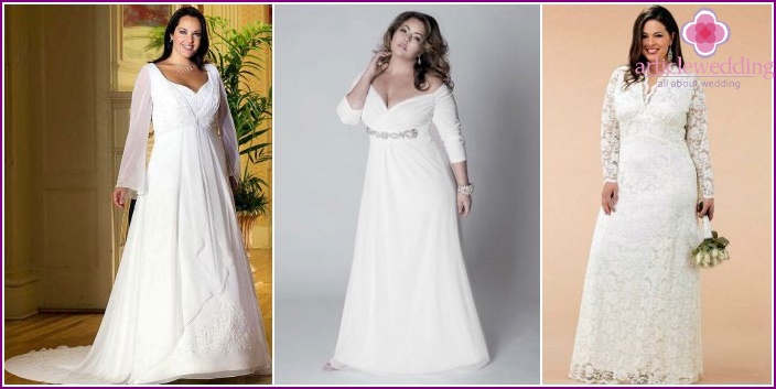 Clothes for magnificent brides in Greek