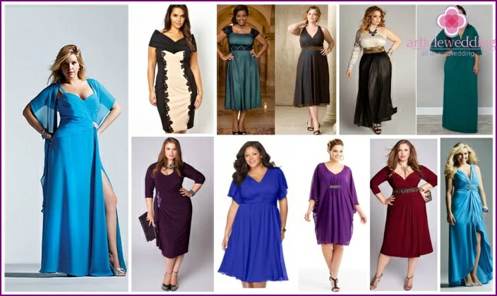 Evening wear for overweight women