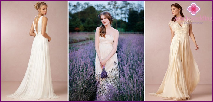 Sundress for the bride in the style of Provence
