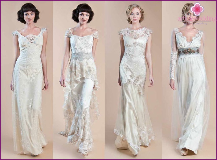 Vintage stijl bruid jurken