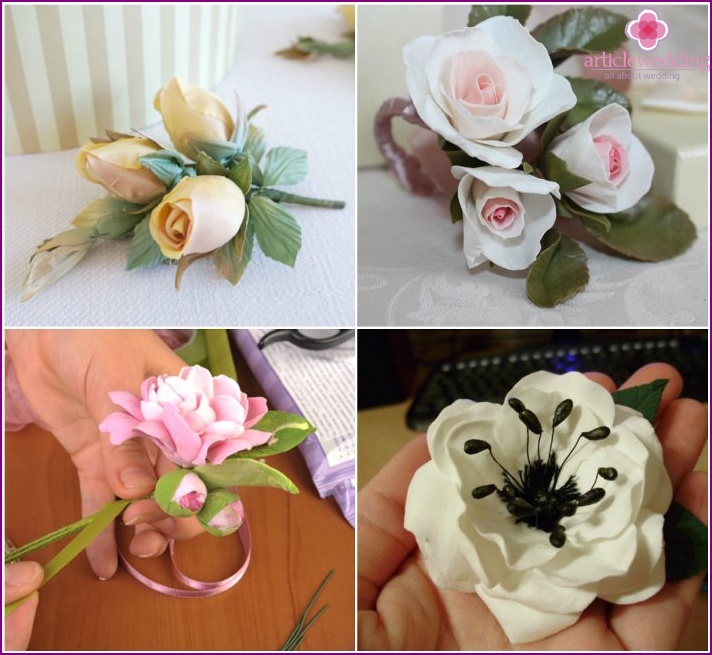 Polymer clay boutonniere
