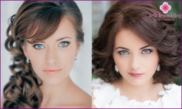 Asymmetric bangs for wedding styling