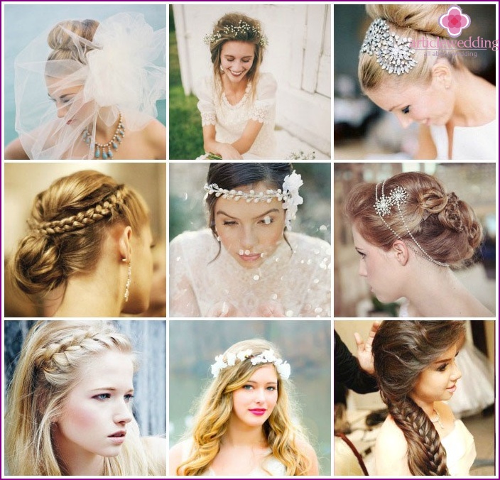 Photo: style de mariage pour les cheveux longs