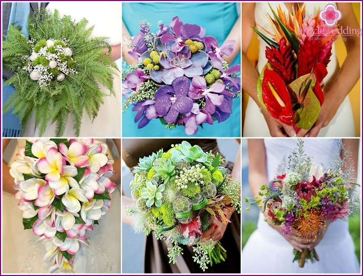 Exotic flowers for a designer bouquet