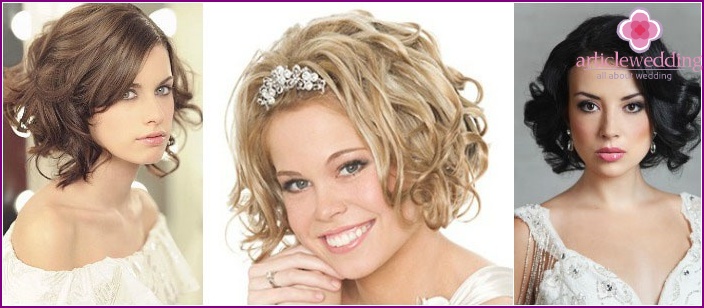 تصميم زفاف رومانسي للفتيات ذوات الشعر القصير