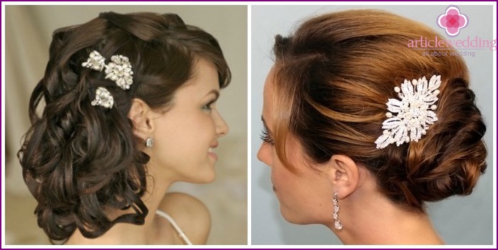 Hairpins for wedding hairstyle