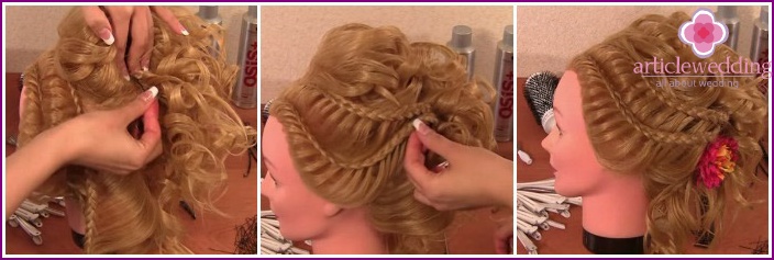 Pin up braids: the hairstyle is ready