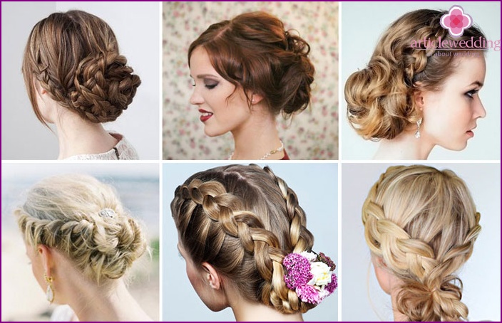 Simple wedding hairstyles with braids