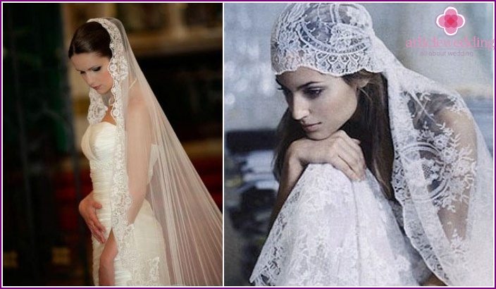 How to style your hair under a veil-mantilla