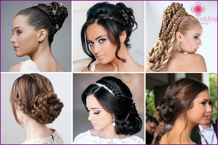 Laying the bride: braids and bun