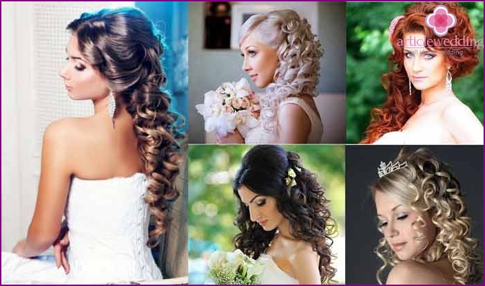 Wedding styling curls