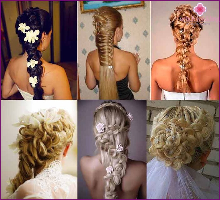 Tresses de mariage avec des tresses