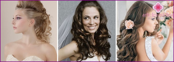 Beautiful wedding styling with curls