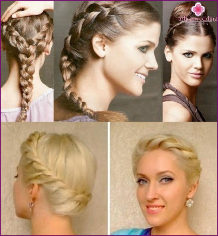 Photo: hairstyle bride greek braid
