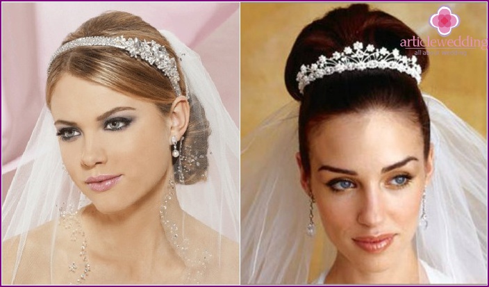 Accessoire de mariage pour cheveux longs