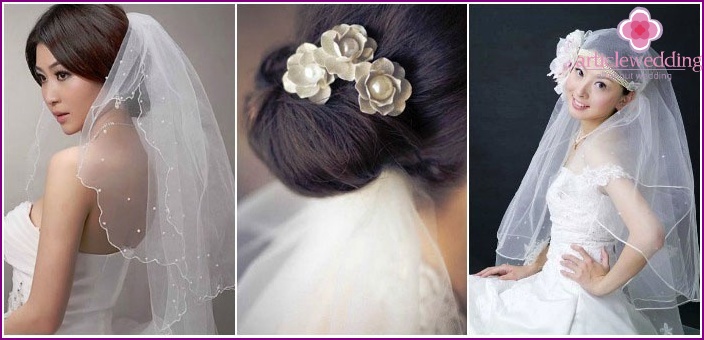 Wedding styling options with a veil