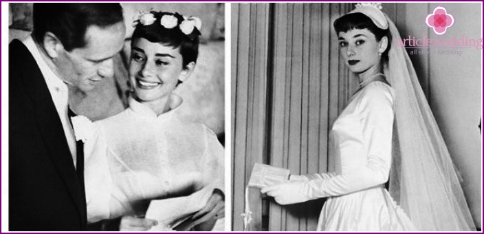 Wedding Hairstyle with Veil - Audrey Hepburn