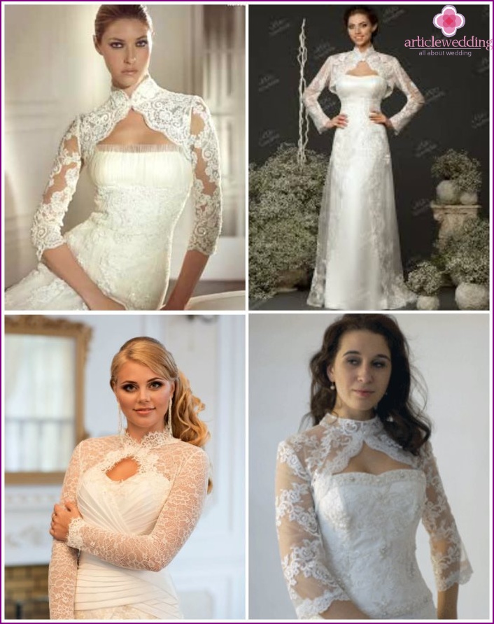 Bridal Bolero Cropped Jacket Wedding Dresses