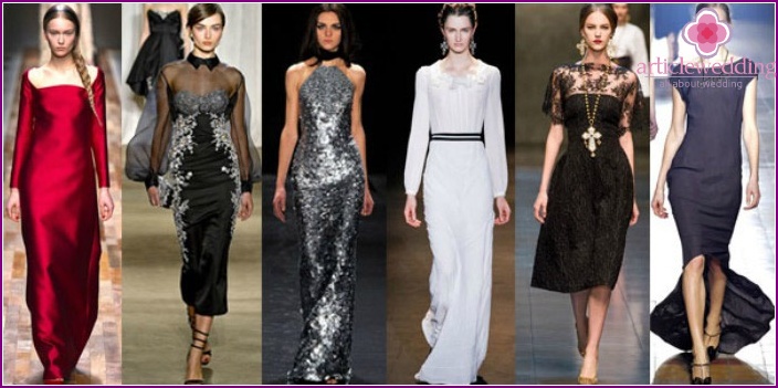 Options for winter evening dresses