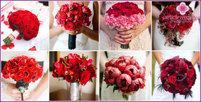 Opzioni per un bouquet da sposa rosa