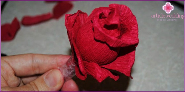 Corrugated paper rose