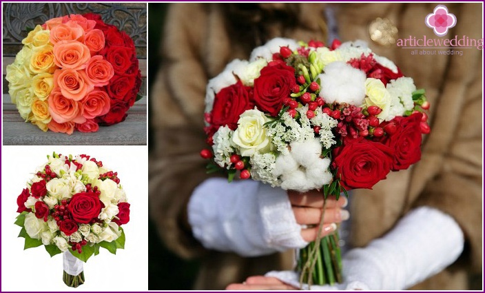 Eleganti rose di diversi colori