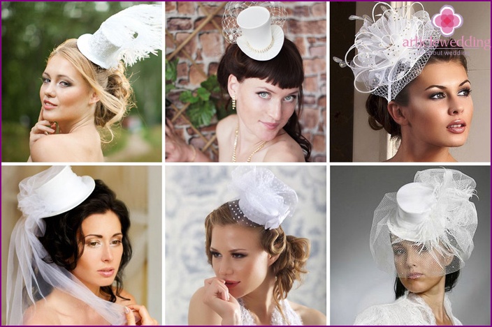 Chapeaux de mariage pour mariées