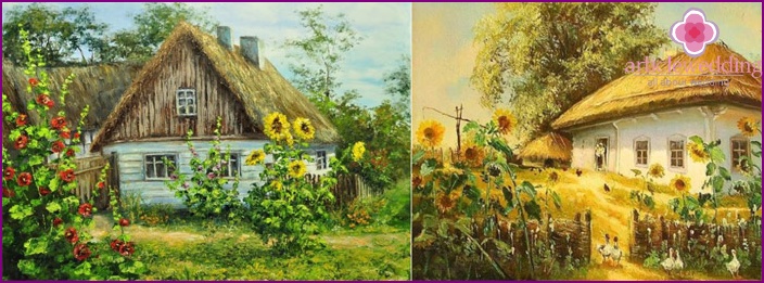 Die Tradition, Sonnenblumen in der Nähe des Hauses zu pflanzen