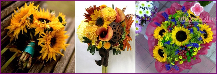 Options for bouquets for the bride
