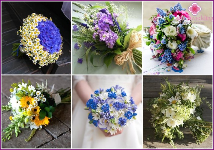 Wildflowers for wedding summer bouquets